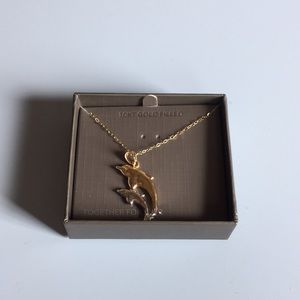 10 Kt Gold Filled Dolphin Necklace